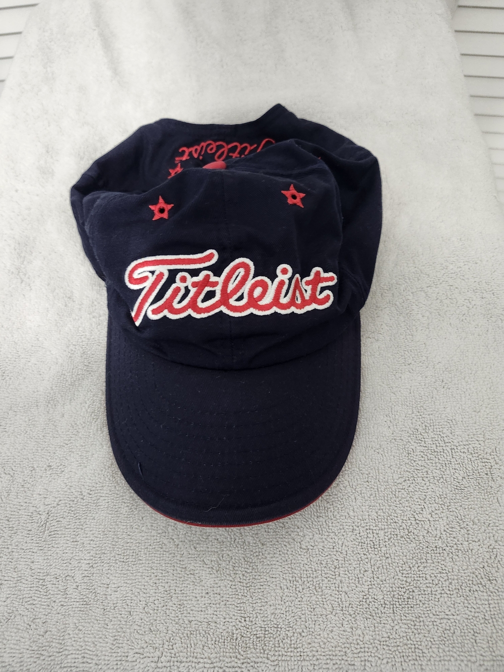 Titleist Mens Navy Baseball Cap with Red Trim
